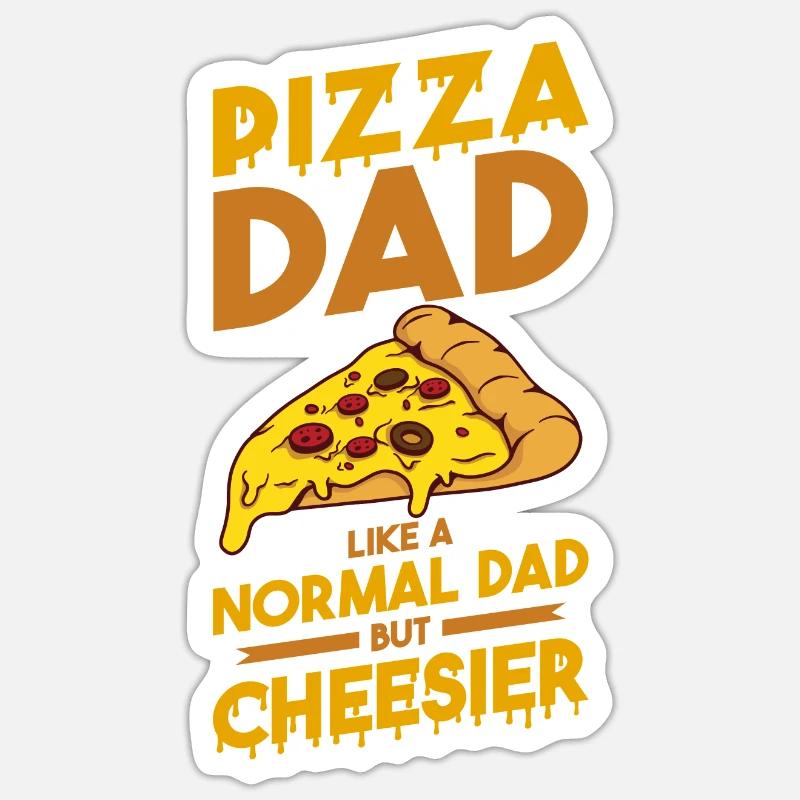 Witziger Pizza Spruch - Sticker Größe S (10 x 10 cm) - Mattweiß
