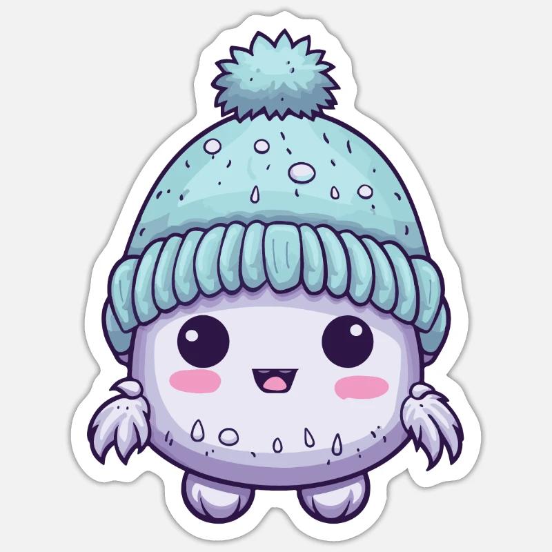 Cold Winter Virus Comic Sticker size S (10 x 10 cm)