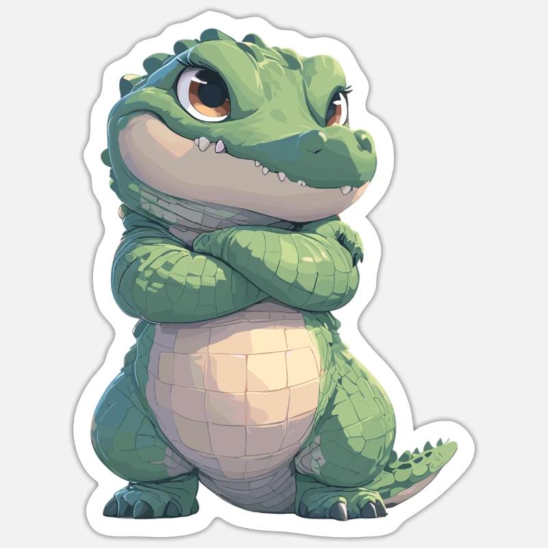 Crocodiles Crocodile - Sticker size S (10 x 10 cm) - white matte