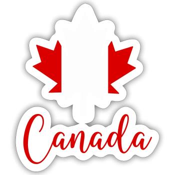 kanada canada ahornblatt - Sticker Größe S (10 x 10 cm) - Mattweiß - Vorne