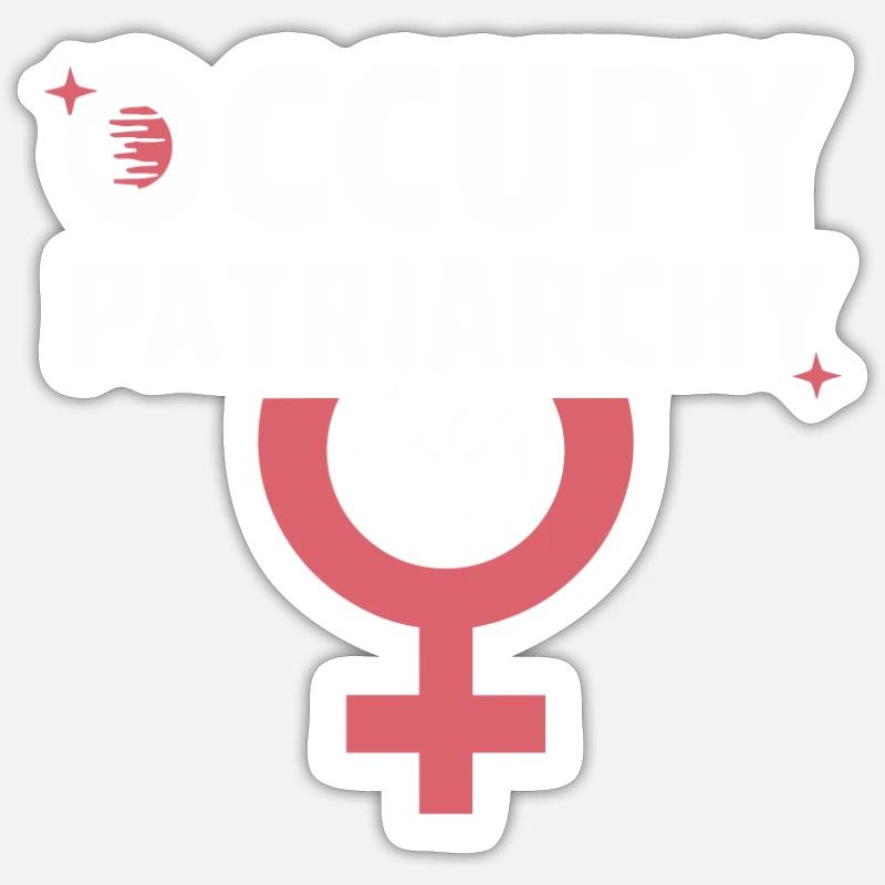 Occupy Patriarchy : l’autonomisation féministe - Sticker taille S (10 x 10 cm) - blanc mat