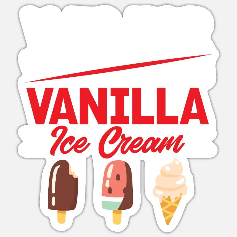 Vanille Eis Liebhaber Eiscreme Sticker Größe S (10 x 10 cm)