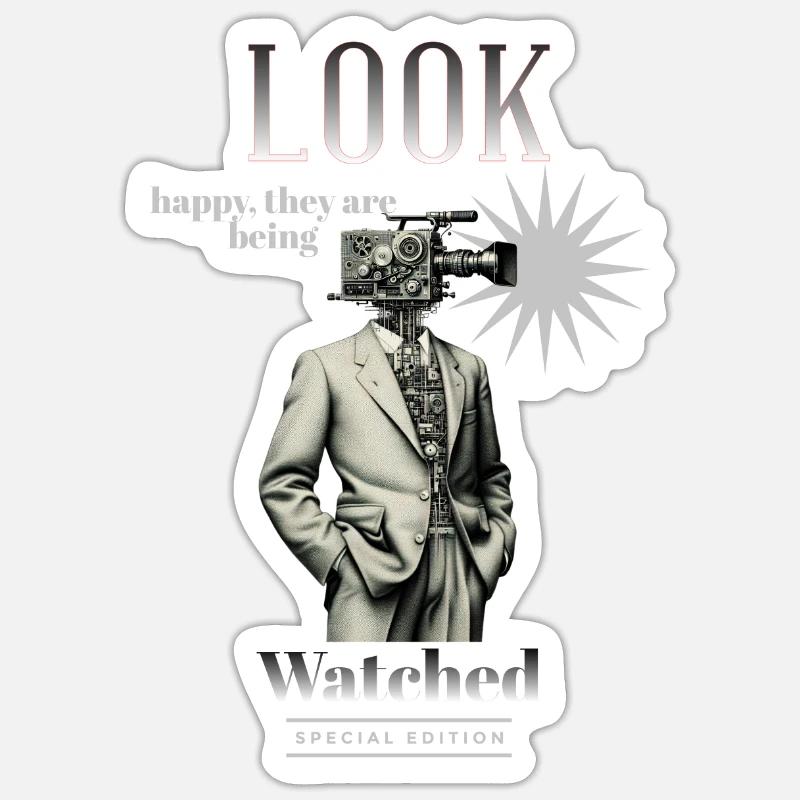 Camera Man Sticker size S (10 x 10 cm)