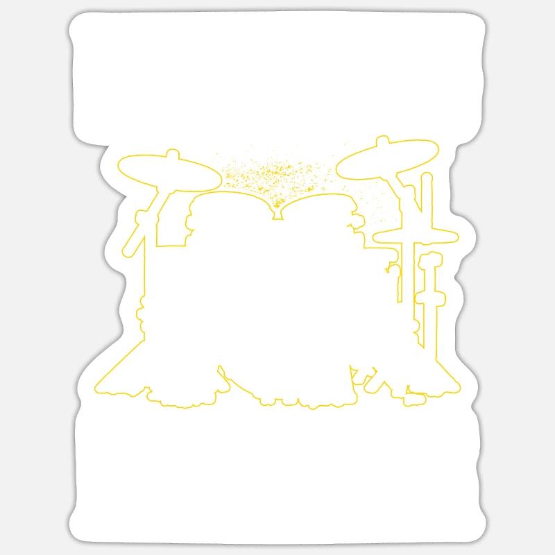 Batteur Drummer Drums Drumsticks Drumming Sticker taille S (10 x 10 cm)