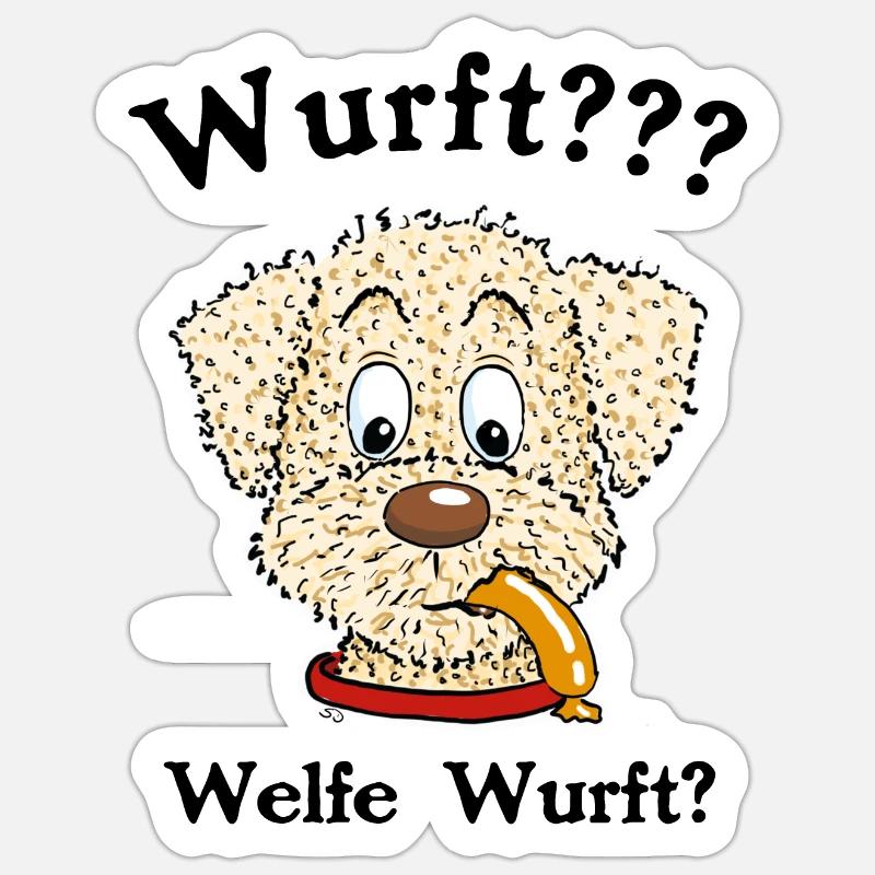 Pino Wurst1 2 - Sticker taille S (10 x 10 cm) - blanc mat