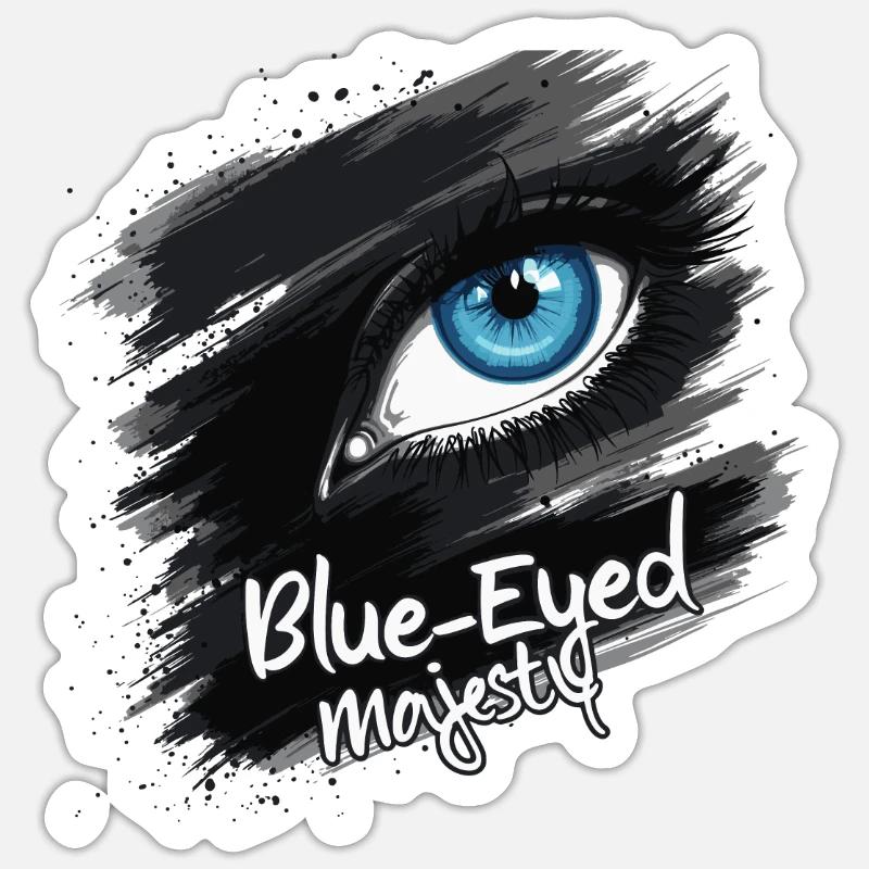 BLAUÄUGIG - Sticker Größe S (10 x 10 cm) - Mattweiß