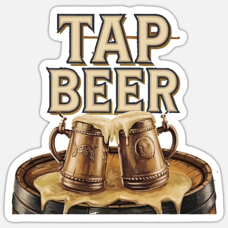 BIER - Sticker Größe S (10 x 10 cm) - Mattweiß