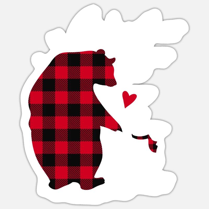 Marraine Ours - Sticker taille S (10 x 10 cm) - blanc mat