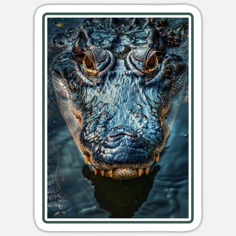 Crocodiles Crocodile - Sticker taille S (10 x 10 cm) - blanc mat