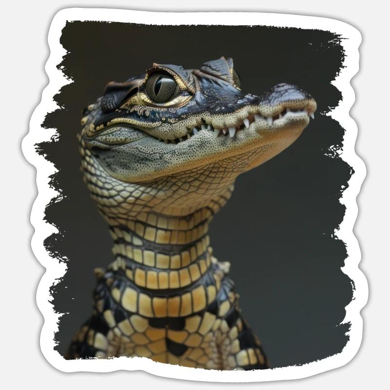 Crocodiles Crocodile - Sticker size S (10 x 10 cm) - white matte