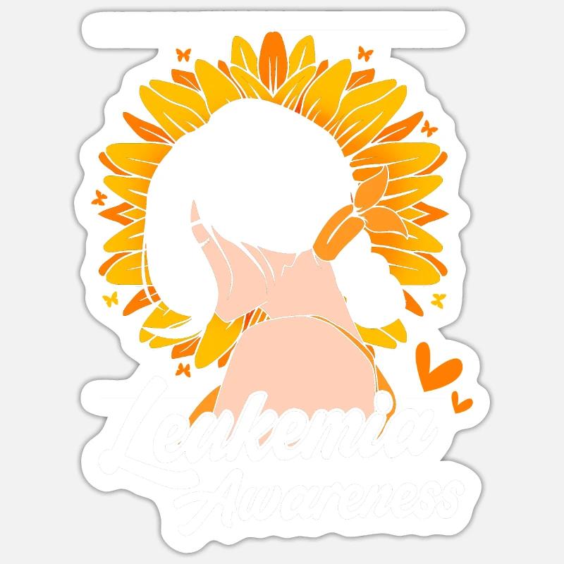 Sensibilisation à la leucémie - Sticker taille S (10 x 10 cm) - blanc mat