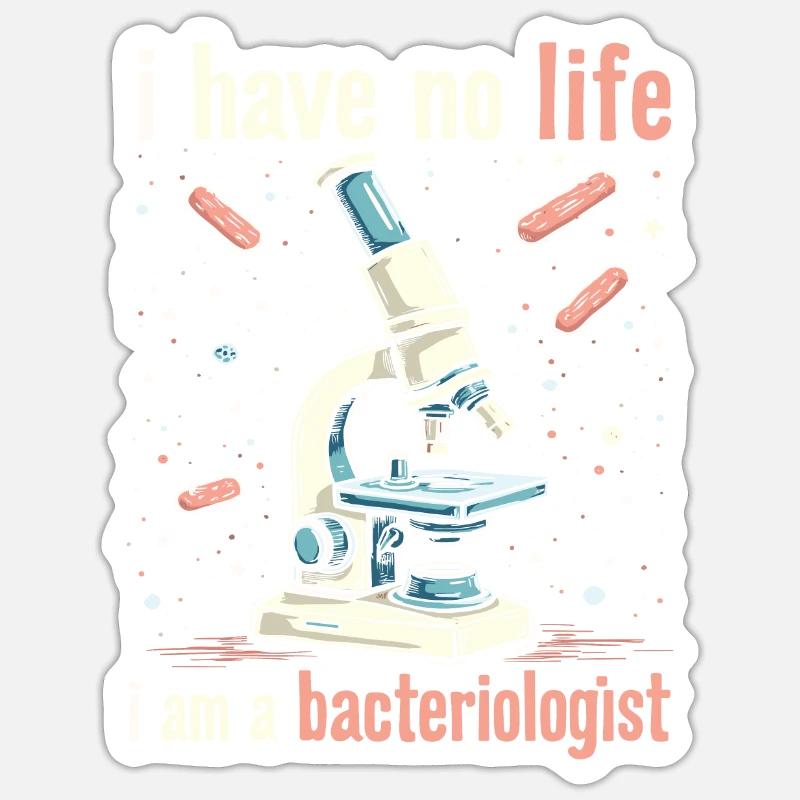 Bacteriologist - Sticker size S (10 x 10 cm) - white matte