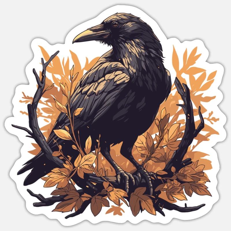 Crows Crow - Sticker size S (10 x 10 cm) - white matte
