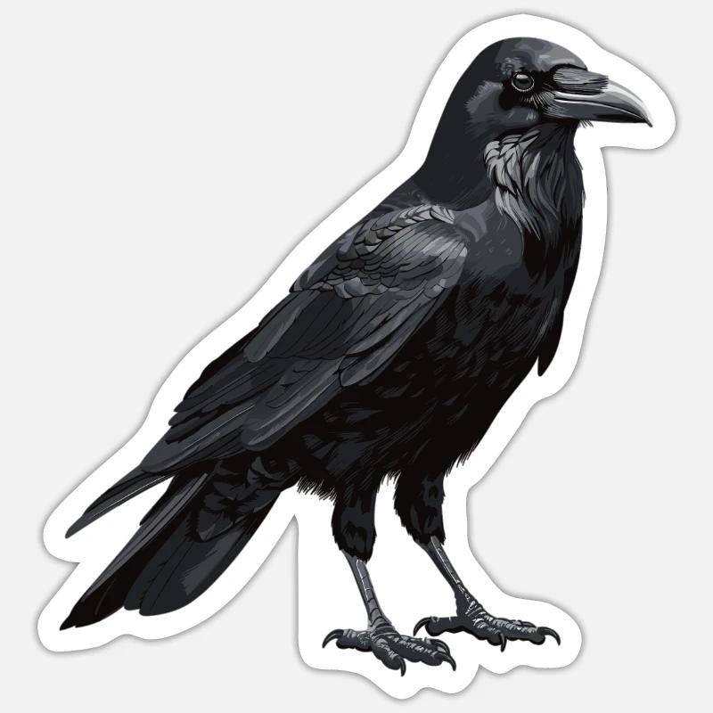 Crows Crow - Sticker size S (10 x 10 cm) - white matte