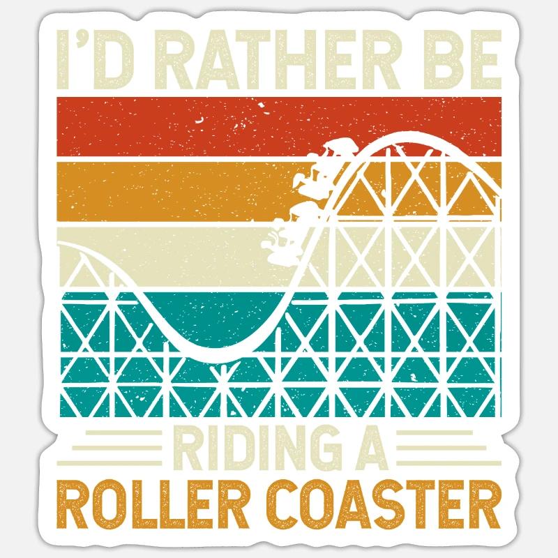 Roller Coaster Theme Park Sticker size S (10 x 10 cm)