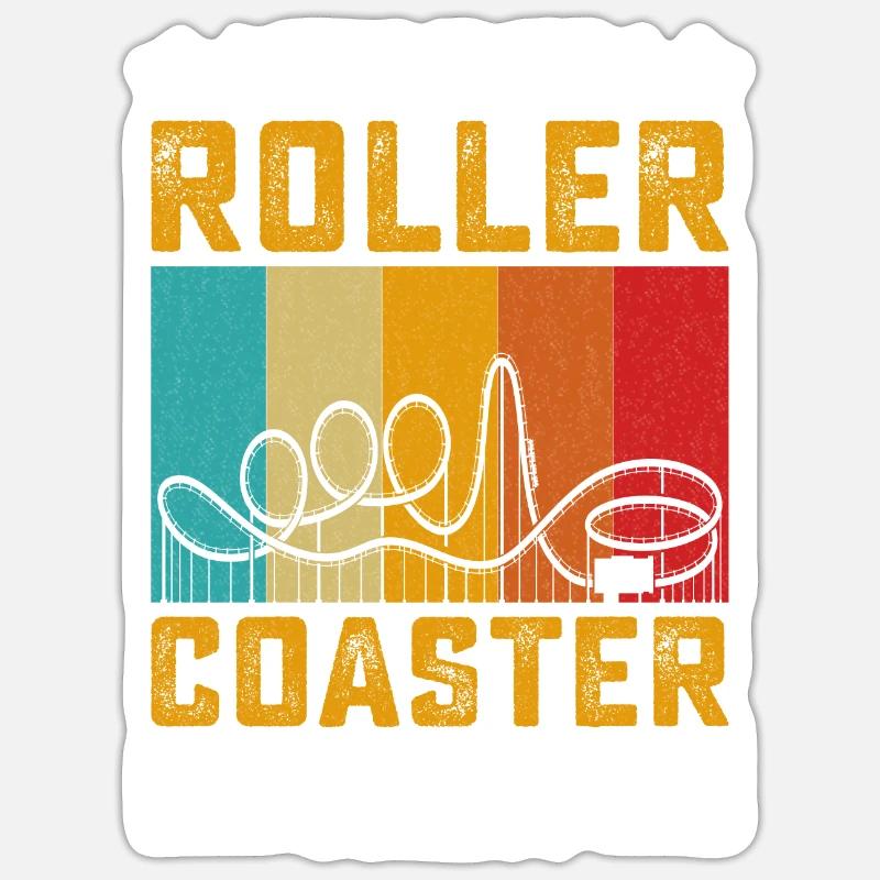 Roller Coaster Theme Park Sticker size S (10 x 10 cm)