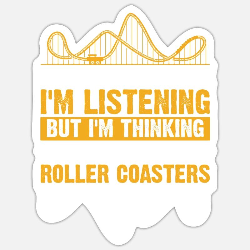 Roller Coaster Theme Park Sticker size S (10 x 10 cm)