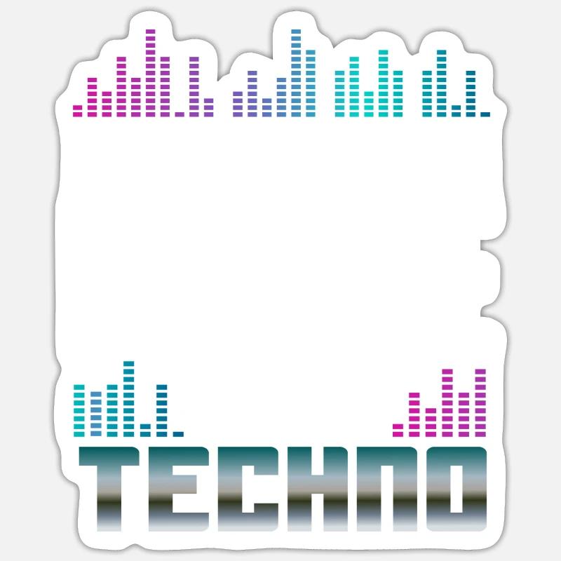 Sunrises House And Techno Lover - Sticker size S (10 x 10 cm) - white matte