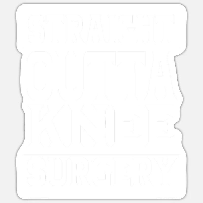 Knee Surgery - Sticker size S (10 x 10 cm) - white matte