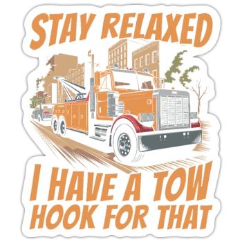 Abschleppdienst Abschlepper - Sticker Größe S (10 x 10 cm) - Mattweiß - Vorne