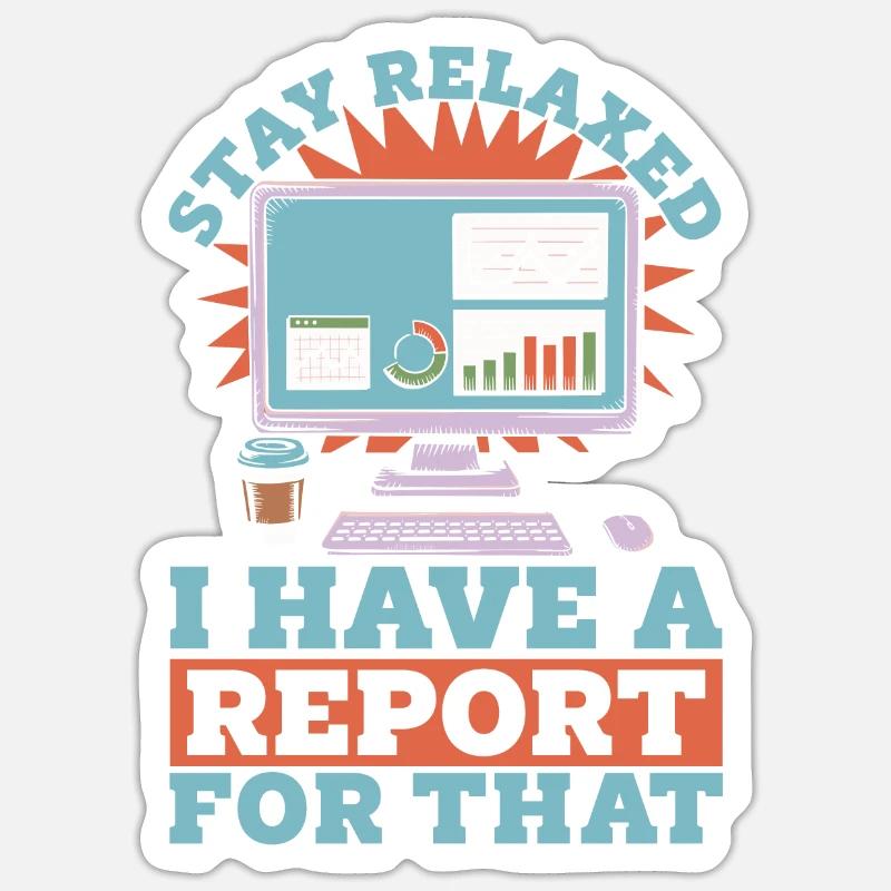 Marktanalyst - Sticker Größe S (10 x 10 cm) - Mattweiß