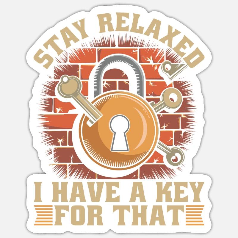 Locksmith - Sticker size S (10 x 10 cm) - white matte