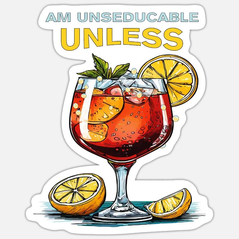 GETRÄNK AM UNSEDUCABLE UNLESS - Sticker Größe S (10 x 10 cm) - Mattweiß