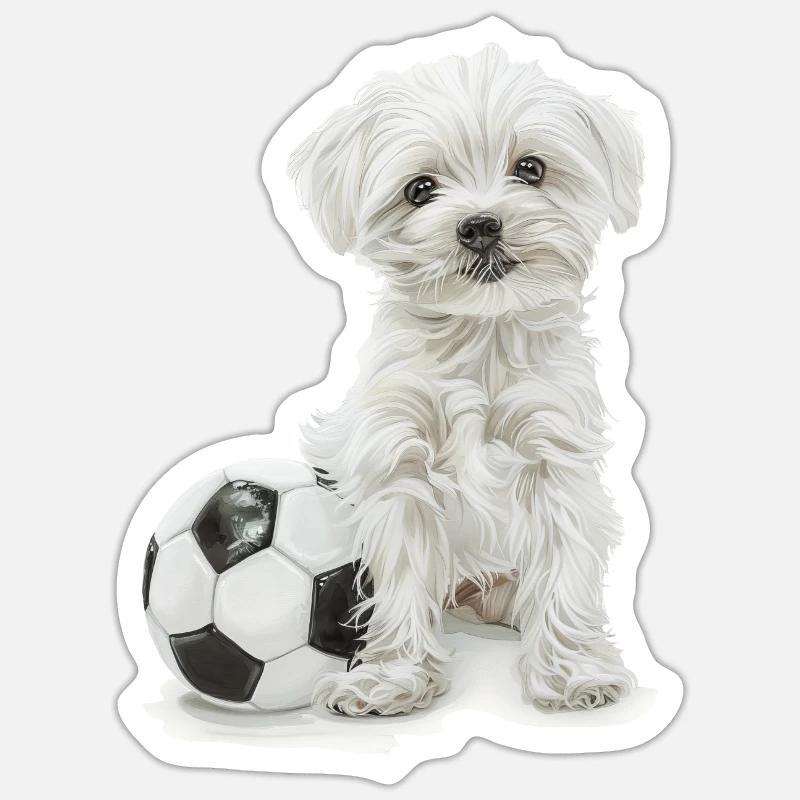 Maltais - Sticker taille S (10 x 10 cm) - blanc mat