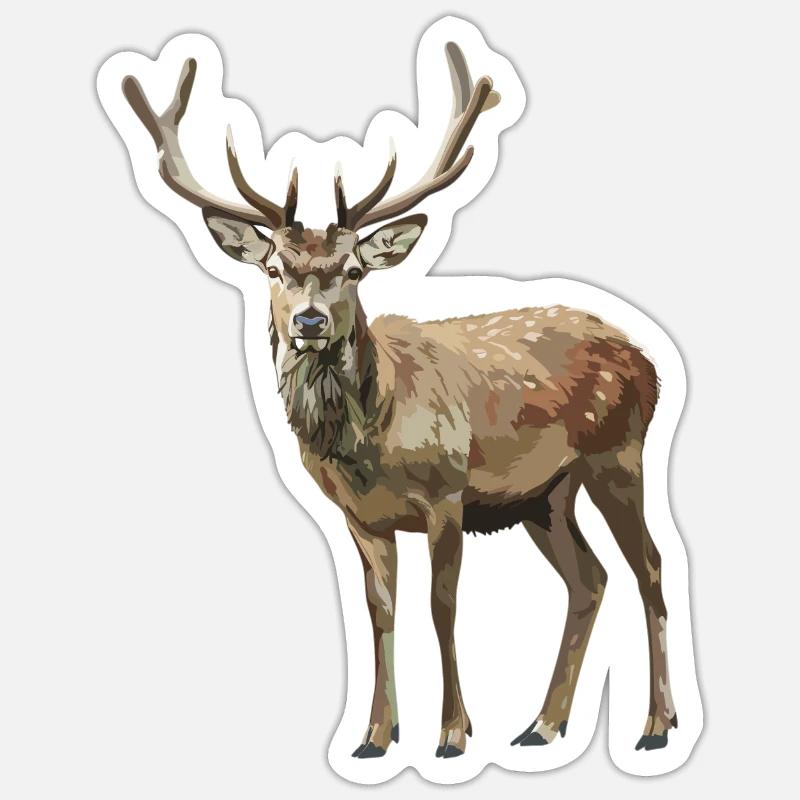 Deer Deer - Sticker size S (10 x 10 cm) - white matte