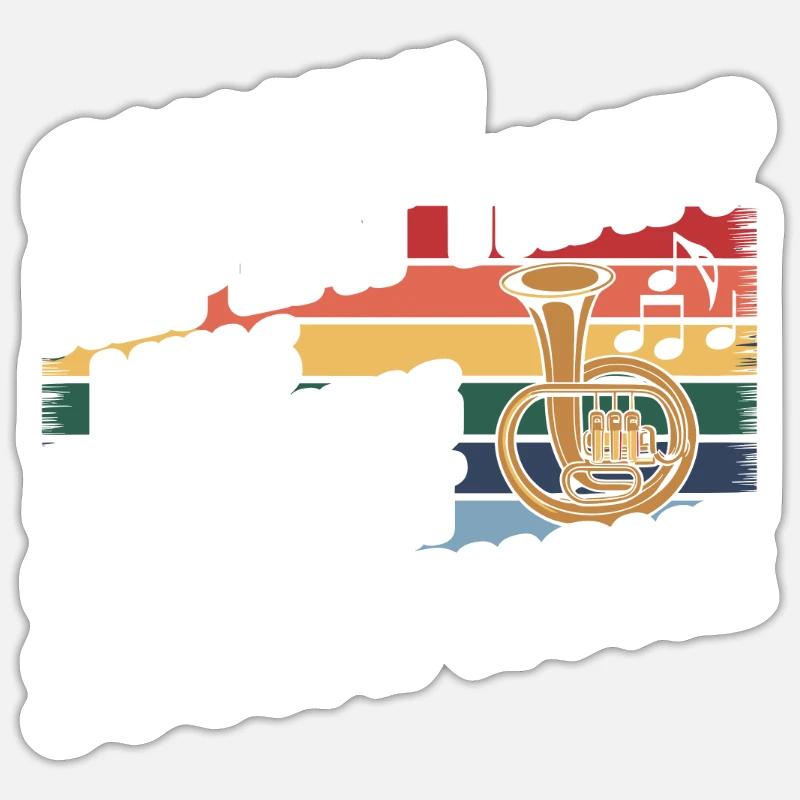 Sousaphone - Sticker size S (10 x 10 cm) - white matte