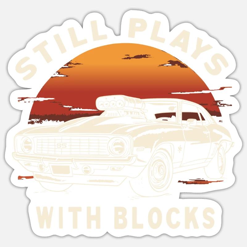 BLOCKS - Sticker size S (10 x 10 cm) - white matte