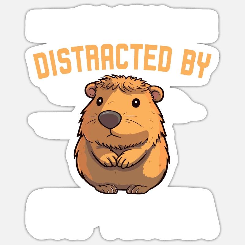 Capybara - Sticker size S (10 x 10 cm) - white matte
