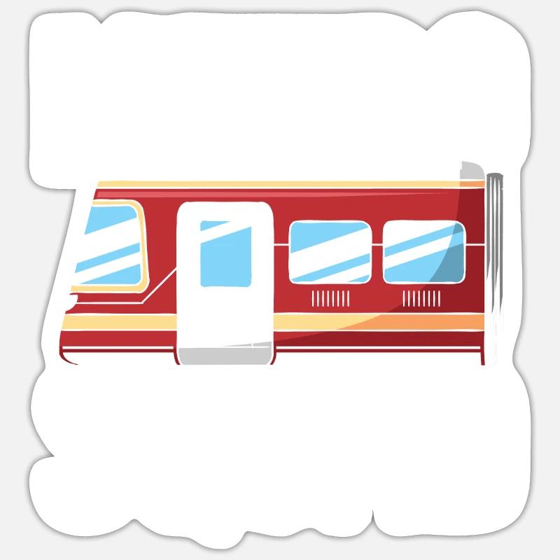 Escouade de conducteurs de métro - Sticker taille S (10 x 10 cm) - blanc mat