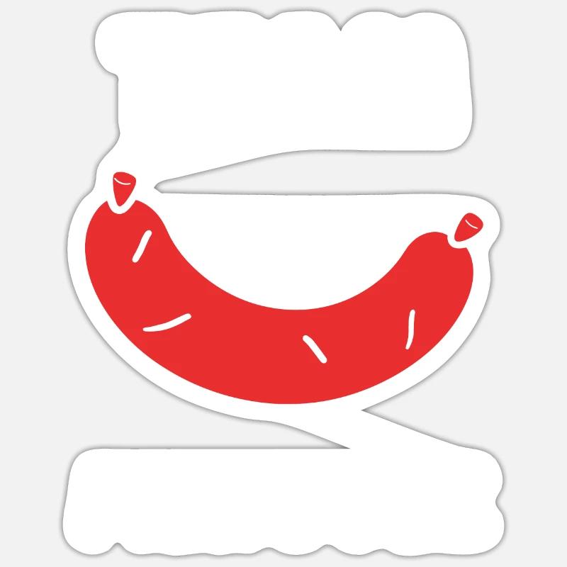 Merguez - Sticker taille S (10 x 10 cm) - blanc mat