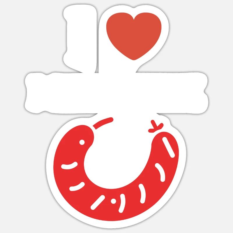 Merguez - Sticker size S (10 x 10 cm) - white matte