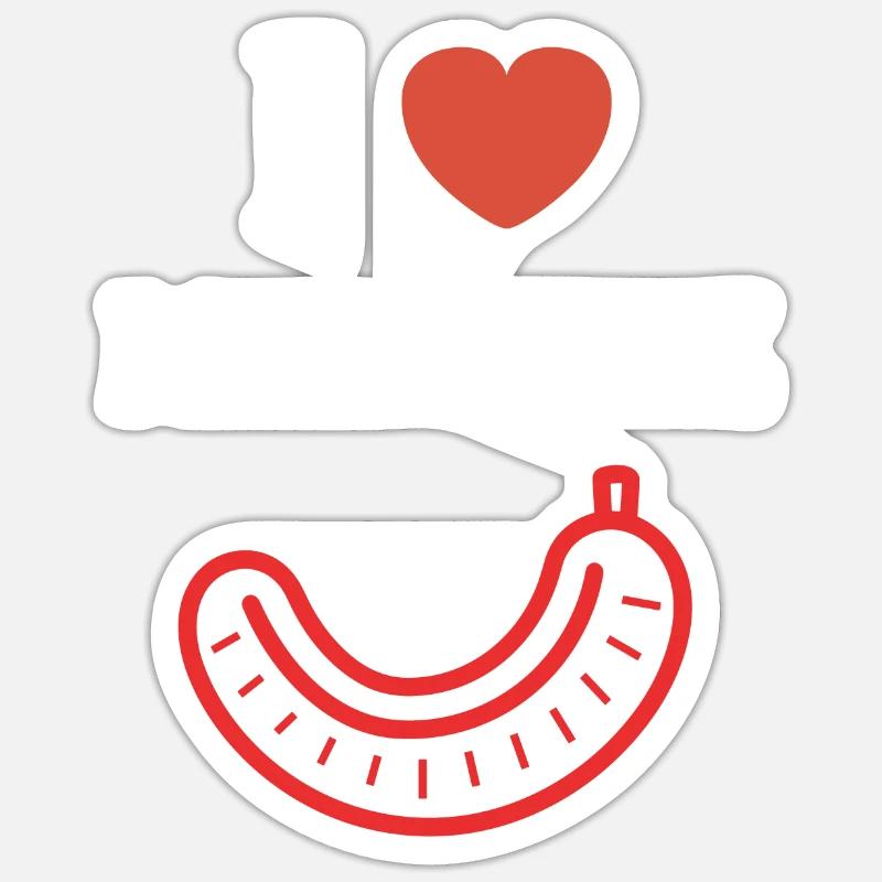 Merguez - Sticker taille S (10 x 10 cm) - blanc mat