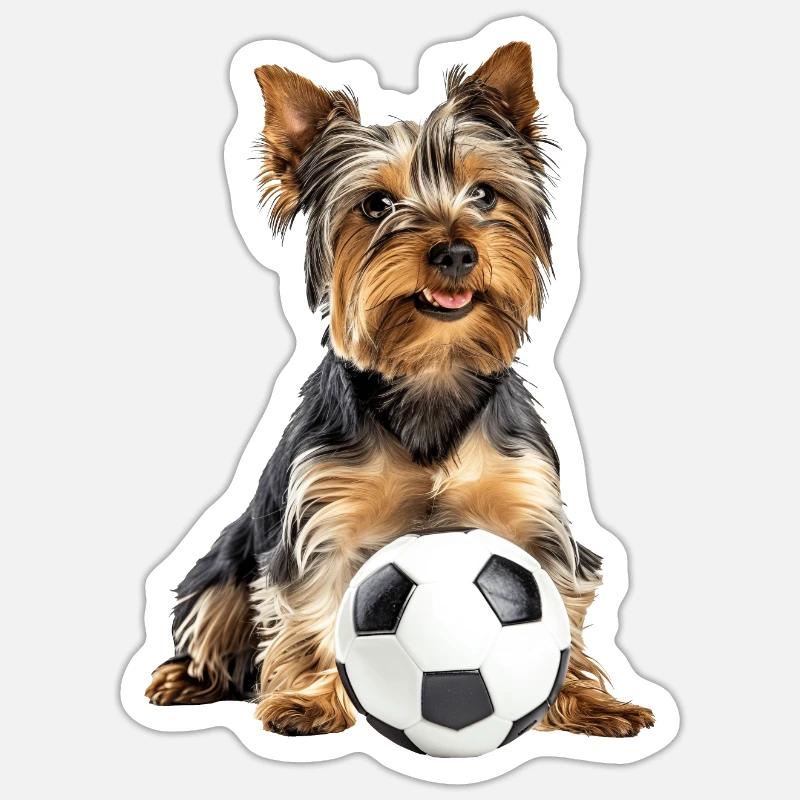 Yorkshire Terrier - Sticker taille S (10 x 10 cm) - blanc mat