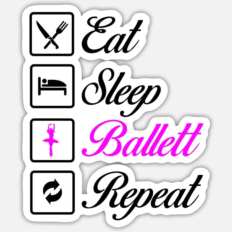 ballett repeat Sticker Größe S (10 x 10 cm)