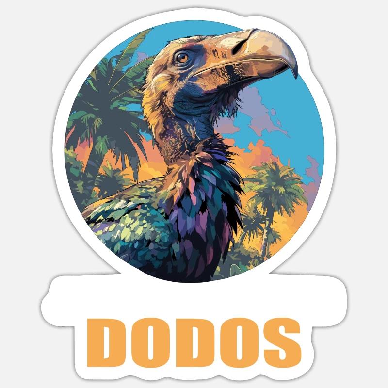 Dodos Dodo - Sticker Größe S (10 x 10 cm) - Mattweiß