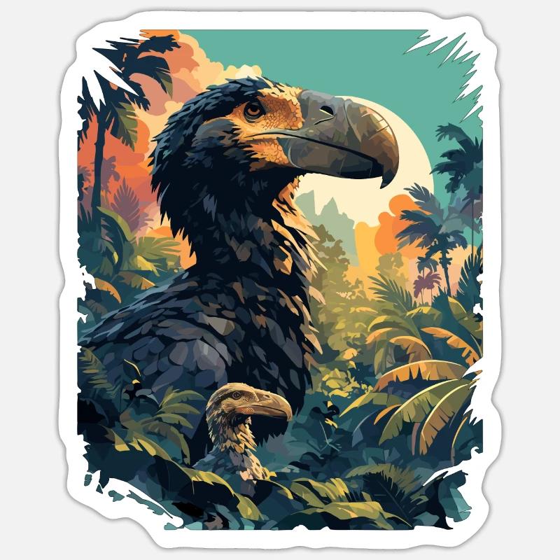 Dodos Dodo - Sticker Größe S (10 x 10 cm) - Mattweiß