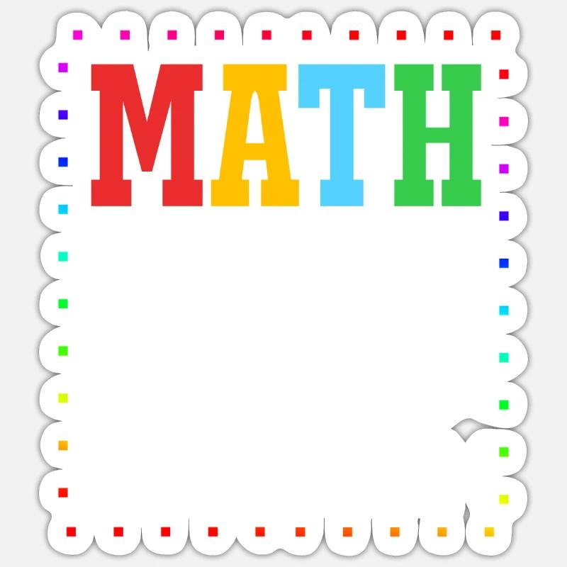 Mathematics - Sticker size S (10 x 10 cm) - white matte