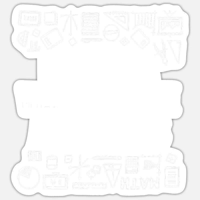 Mathematik - Sticker Größe S (10 x 10 cm) - Mattweiß