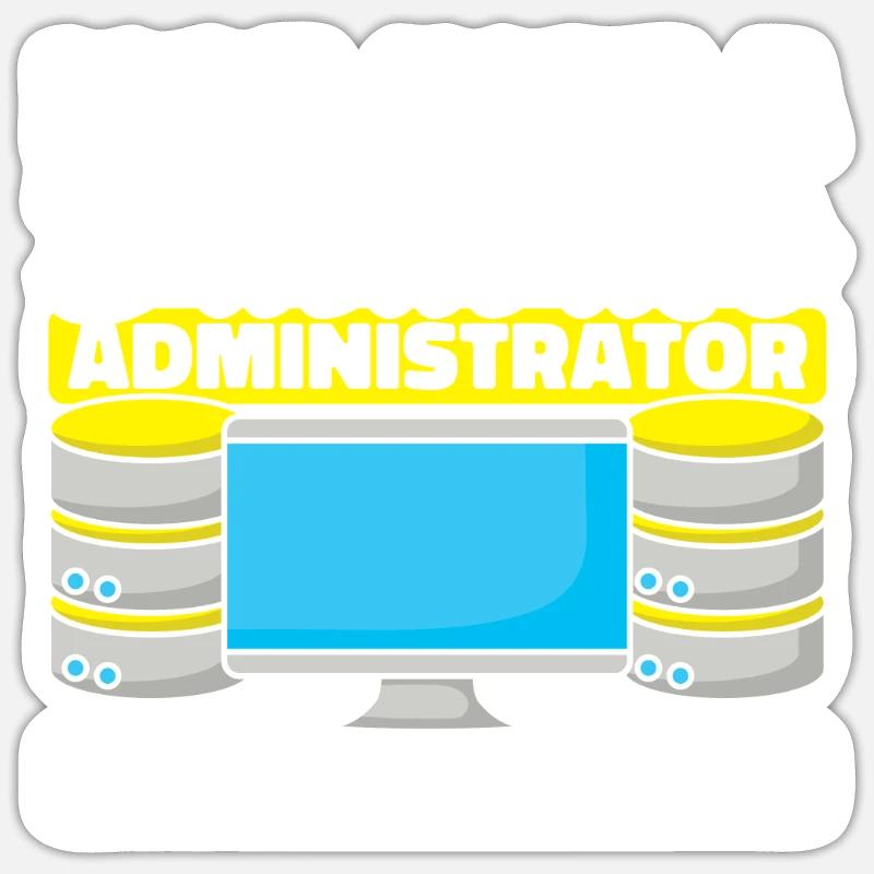 Database Administrator - Sticker size S (10 x 10 cm) - white matte