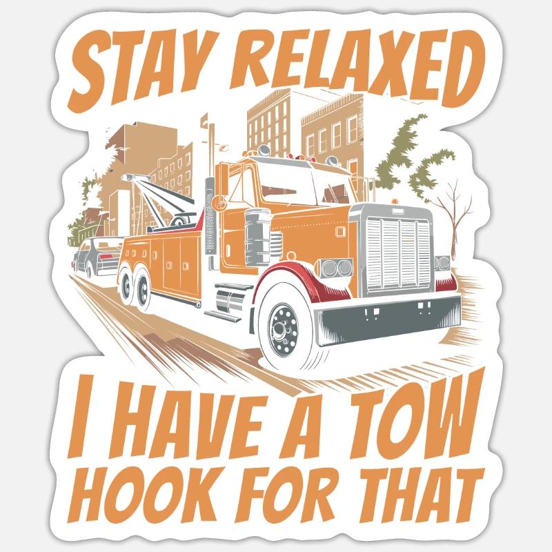 Abschleppdienst Abschlepper - Sticker Größe S (10 x 10 cm) - Mattweiß
