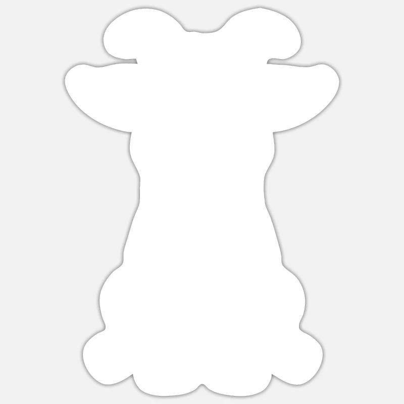 Bouc - Sticker taille S (10 x 10 cm) - blanc mat