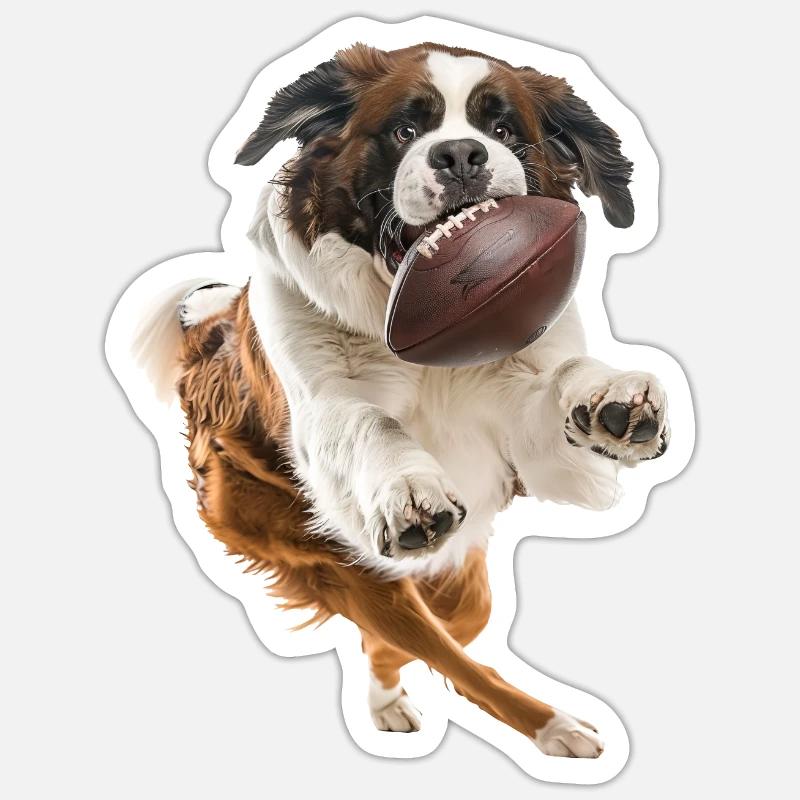 Saint Bernard - Sticker size S (10 x 10 cm) - white matte
