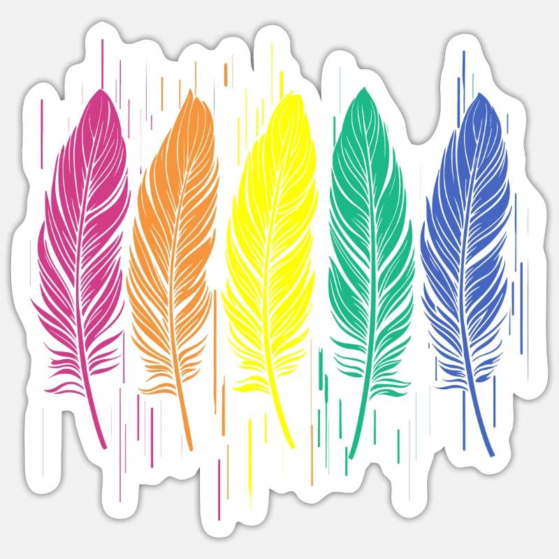 FEATHERS Sticker size S (10 x 10 cm)