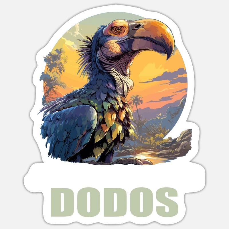 Dodos Dodo - Sticker size S (10 x 10 cm) - white matte