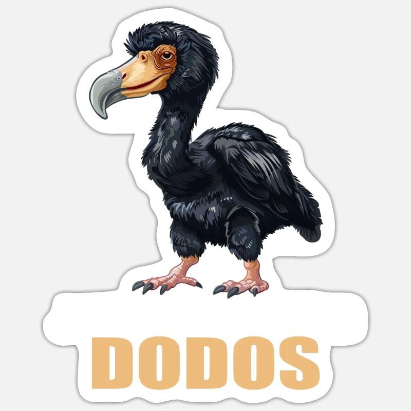 Dodos Dodo - Sticker taille S (10 x 10 cm) - blanc mat