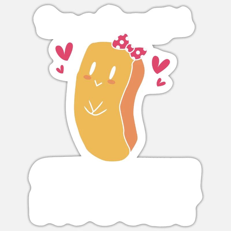 Nuggets de poulet - Sticker taille S (10 x 10 cm) - blanc mat